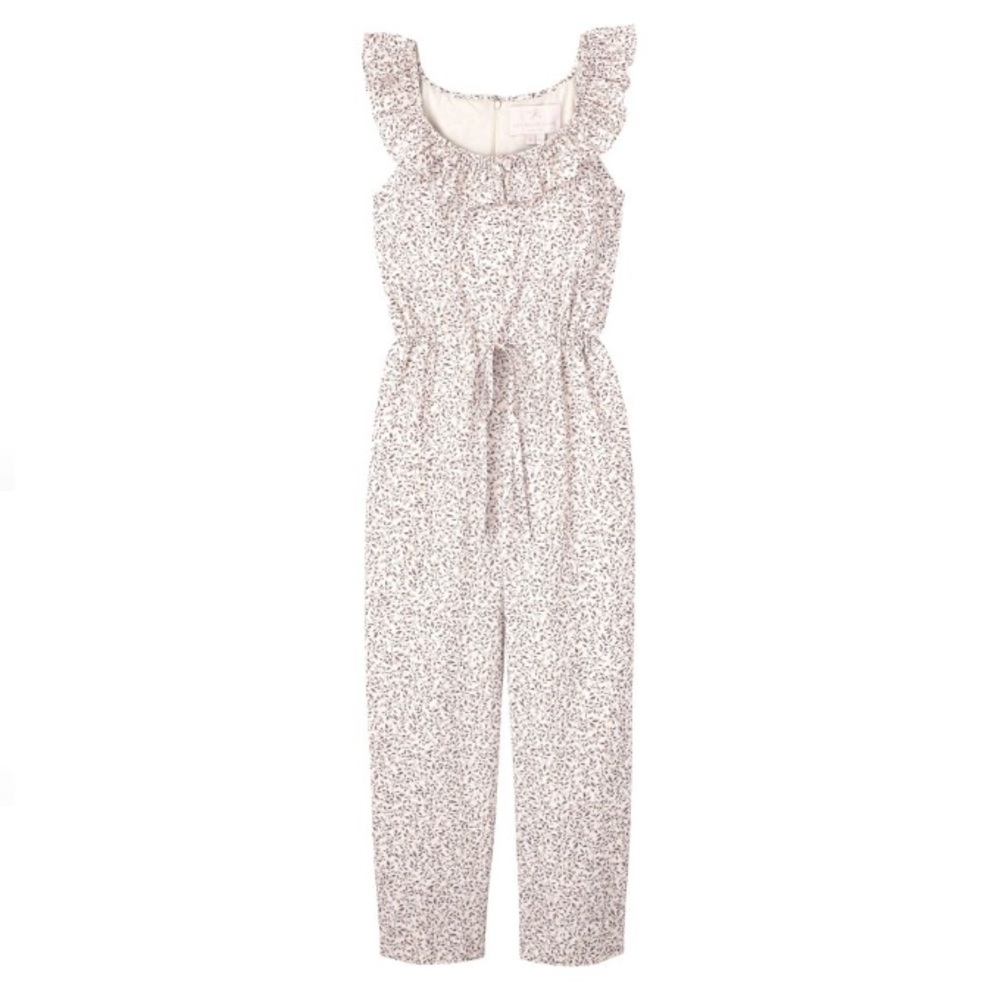 Gal Meets Glam Pink and White Floral Ruffle Jumpsuit